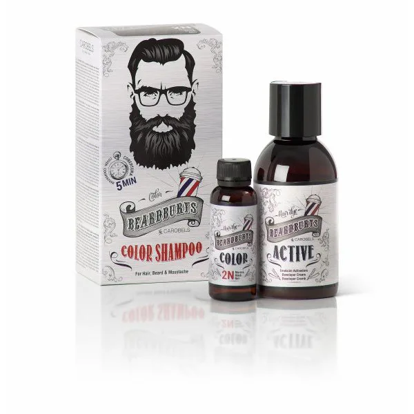 Beardburys barvni šampon za lase in brado – črna