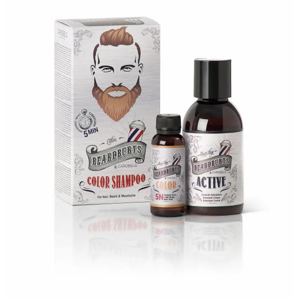 Beardburys barvni šampon za lase in brado - svetlo rjava