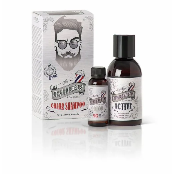 Beardburys barvni šampon za lase in brado - siv