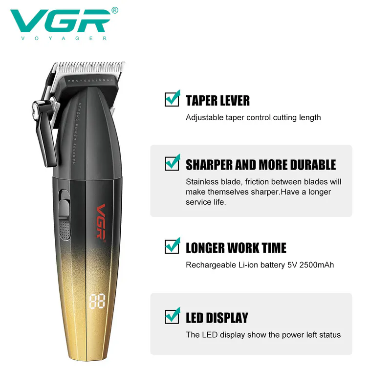 Strižnik VGR VOYAGER V-003C Salon Series - zlati - Slika 4