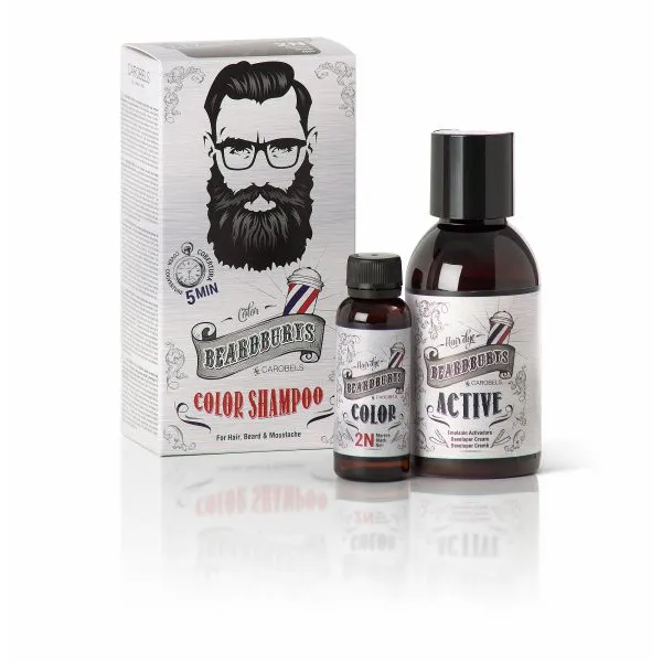 Beardburys barvni šampon za lase in brado – črna - Slika 1