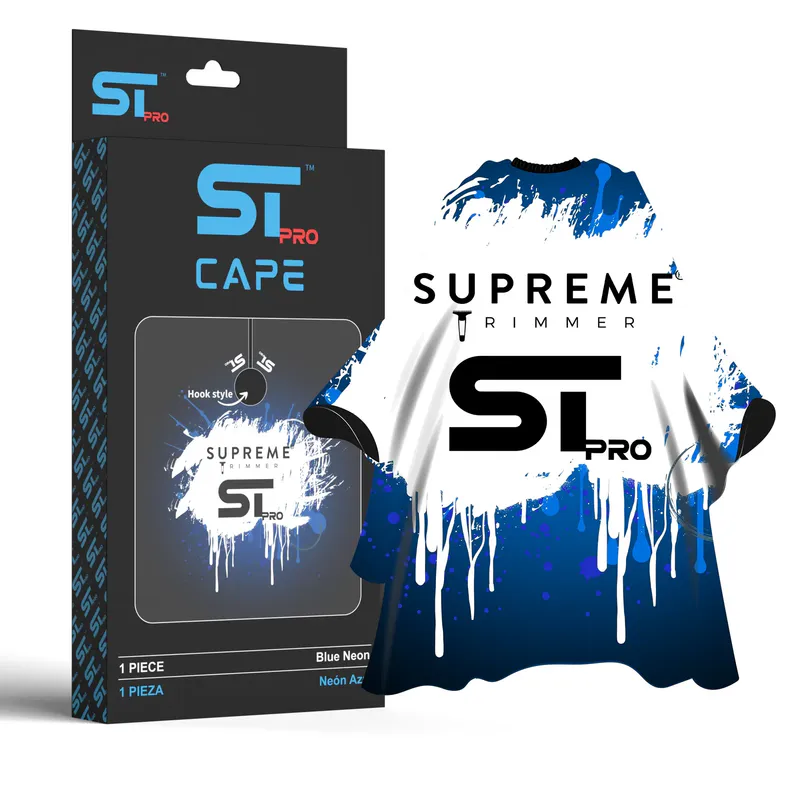 Frizerjska pelerina STpro Blue Neon - Slika 1
