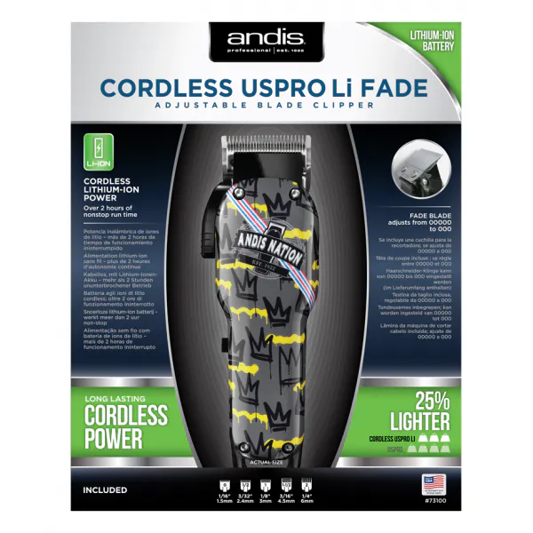 Andis Cordless UsPro Li Fade (Andis Nation Graffiti) - Slika 4