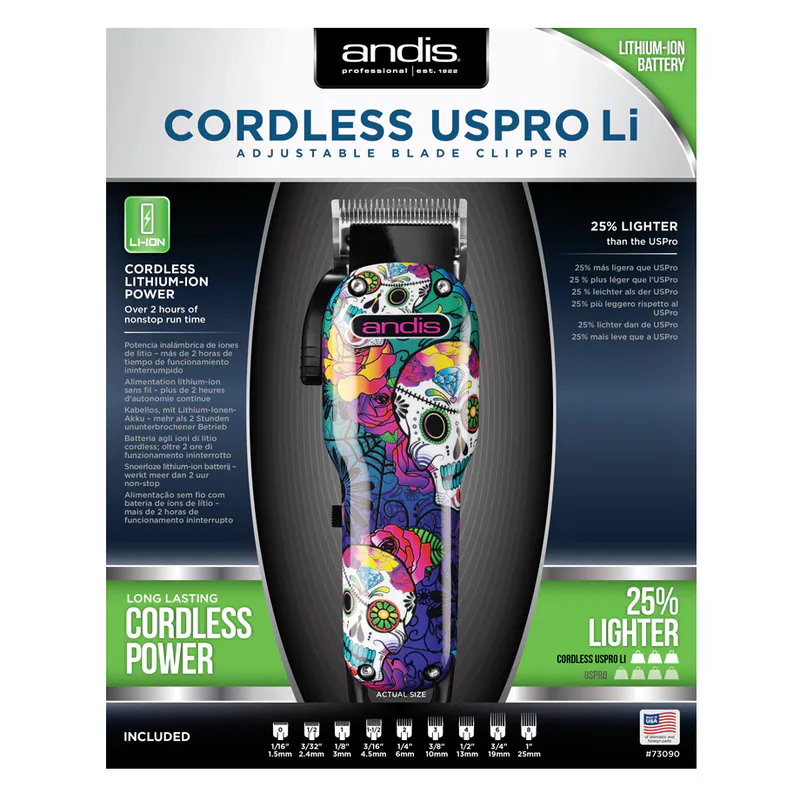 Andis Cordless USPro (Sugar Skull Edition) - Slika 6