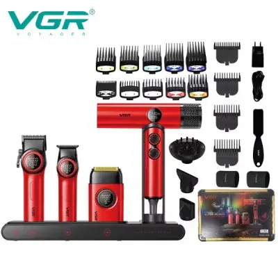 Strižna garnitura VGR VOYAGER Stepless Pro 4in1 - rdeča - Slika 2