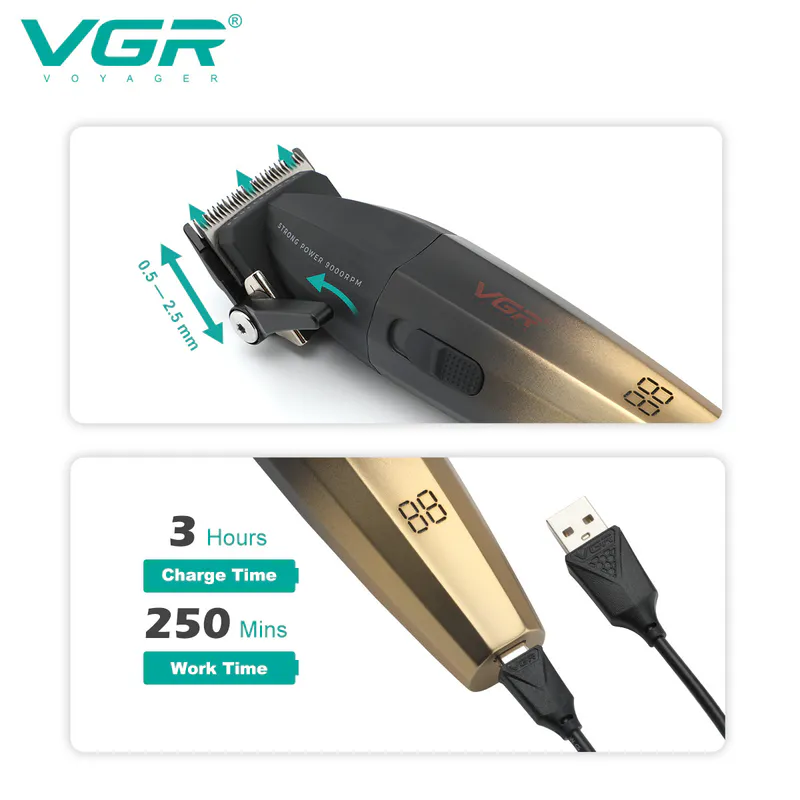 Strižnik VGR VOYAGER V-003C Salon Series - zlati - Slika 5