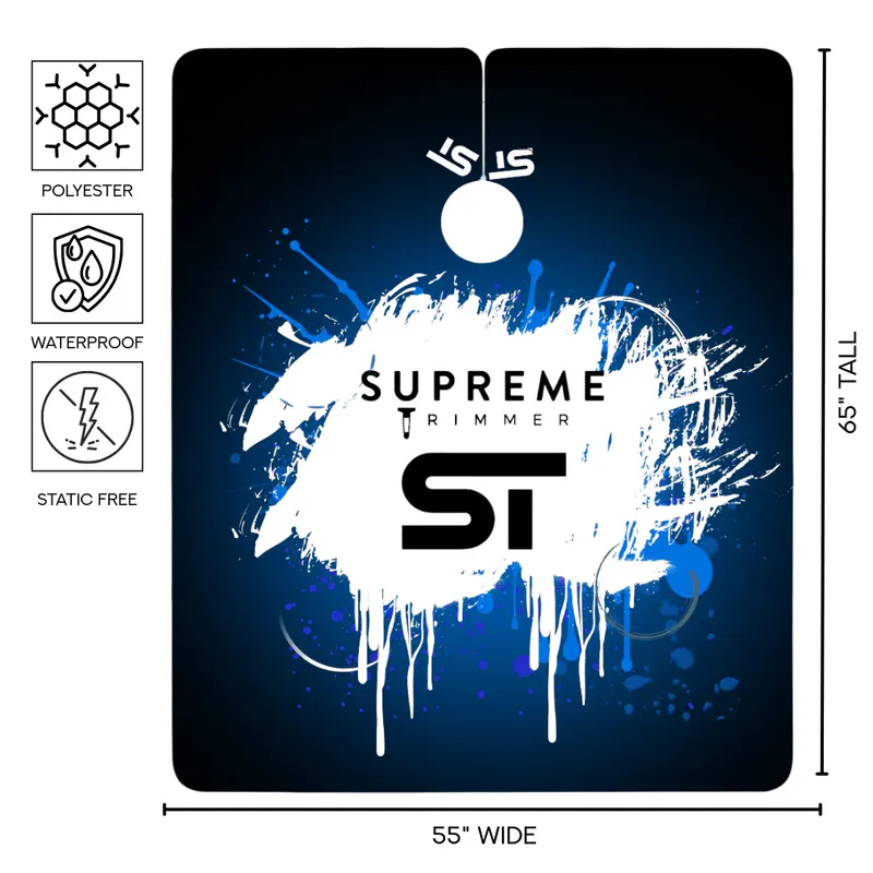 Frizerjska pelerina STpro Blue Neon - Slika 2