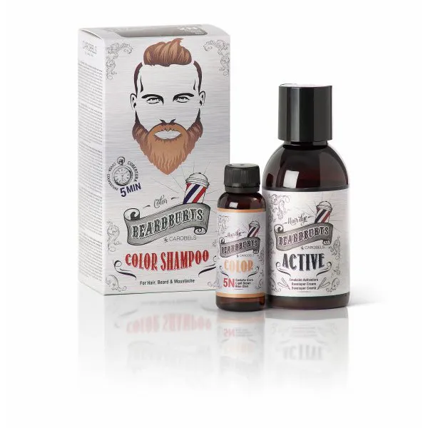 Beardburys barvni šampon za lase in brado - svetlo rjava - Slika 1