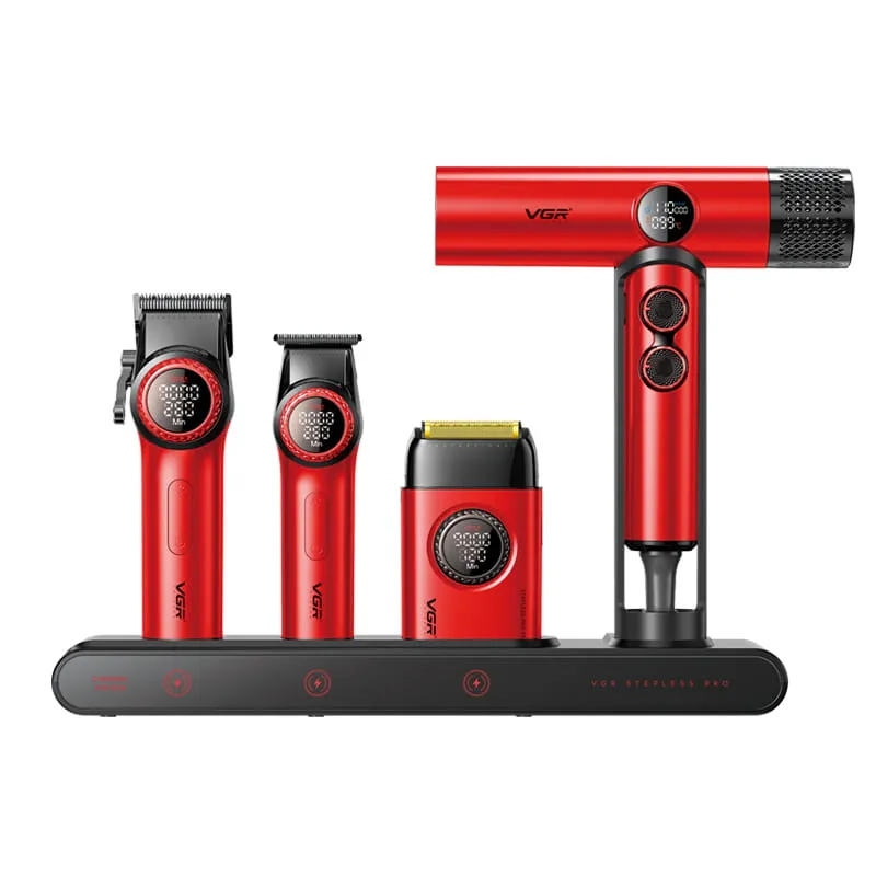 Strižna garnitura VGR VOYAGER Stepless Pro 4in1 - rdeča - Slika 1