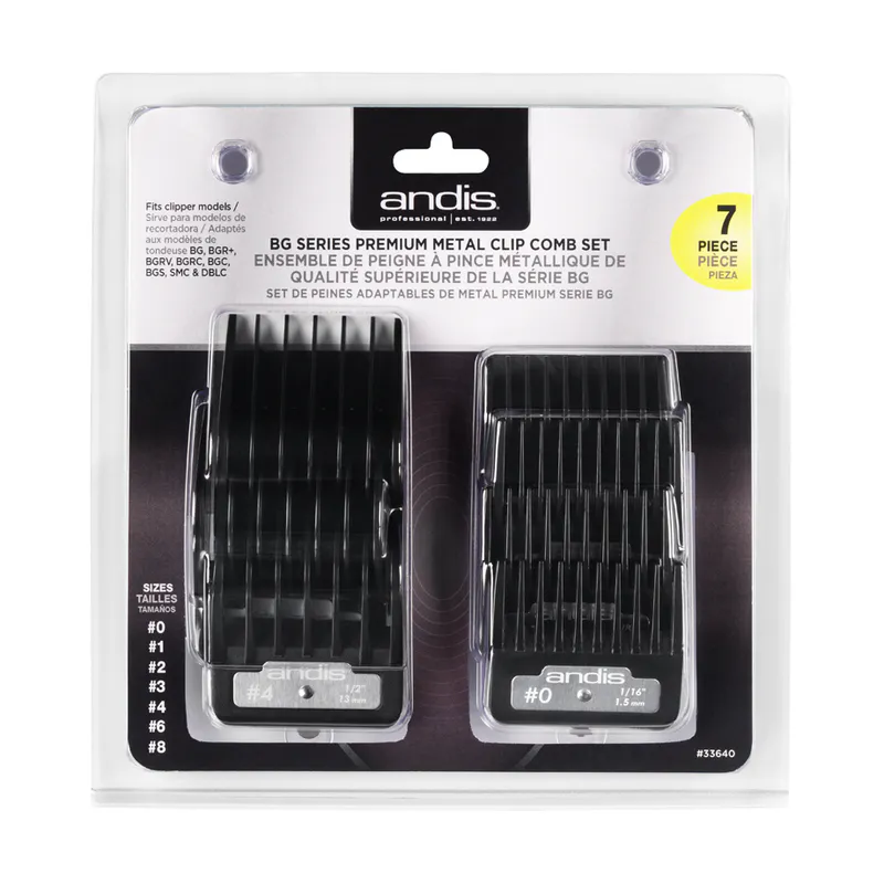 Set plastičnih glavnikov Andis BG Series Premium Metal Clip - Slika 1